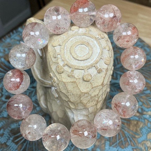 Pink Lemurian Quartz 14mm - Picture 4 of 4